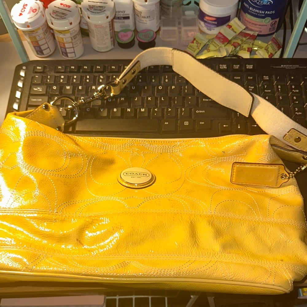 Coach Yellow Shoulder Bag